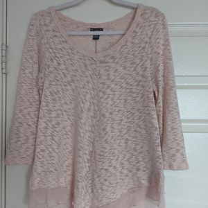 New Directions M Pink 3/4 sleeve knit top
